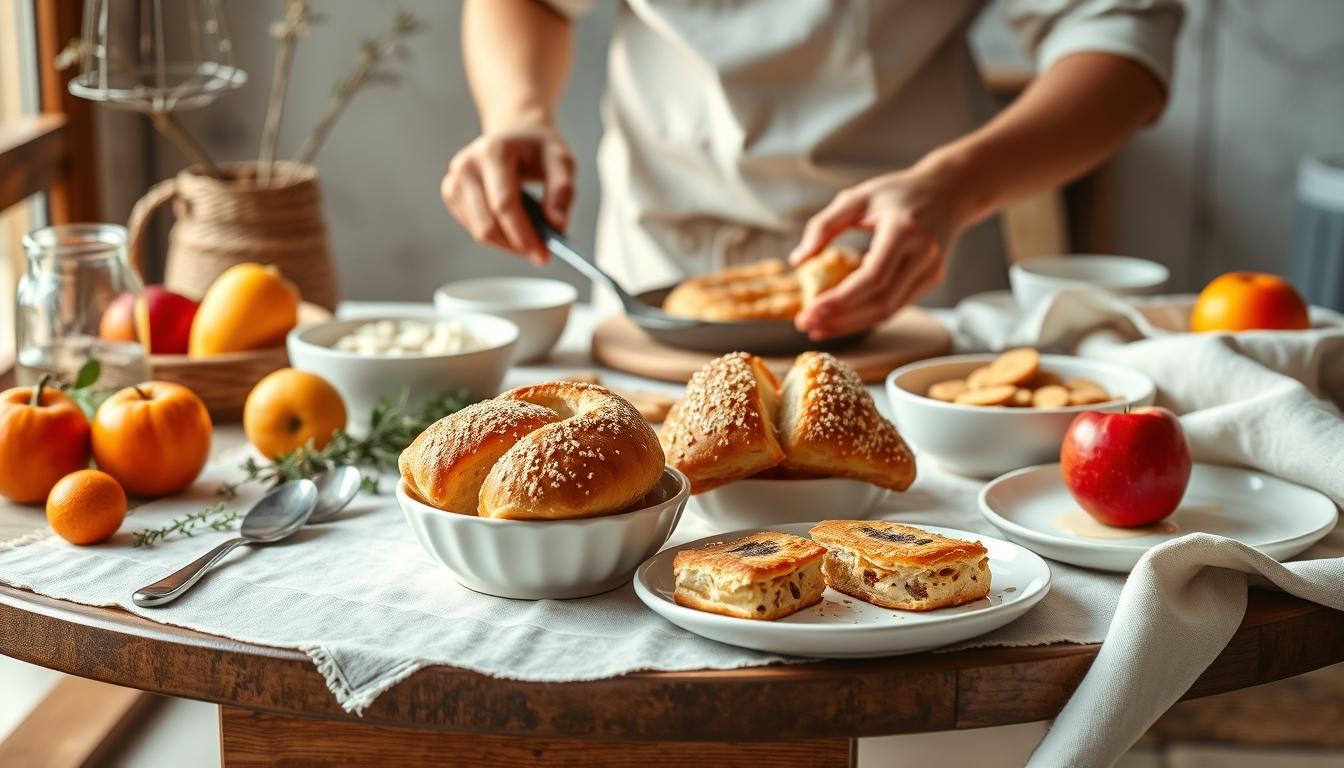 Freshly baked homemade cake in a kitchen setting