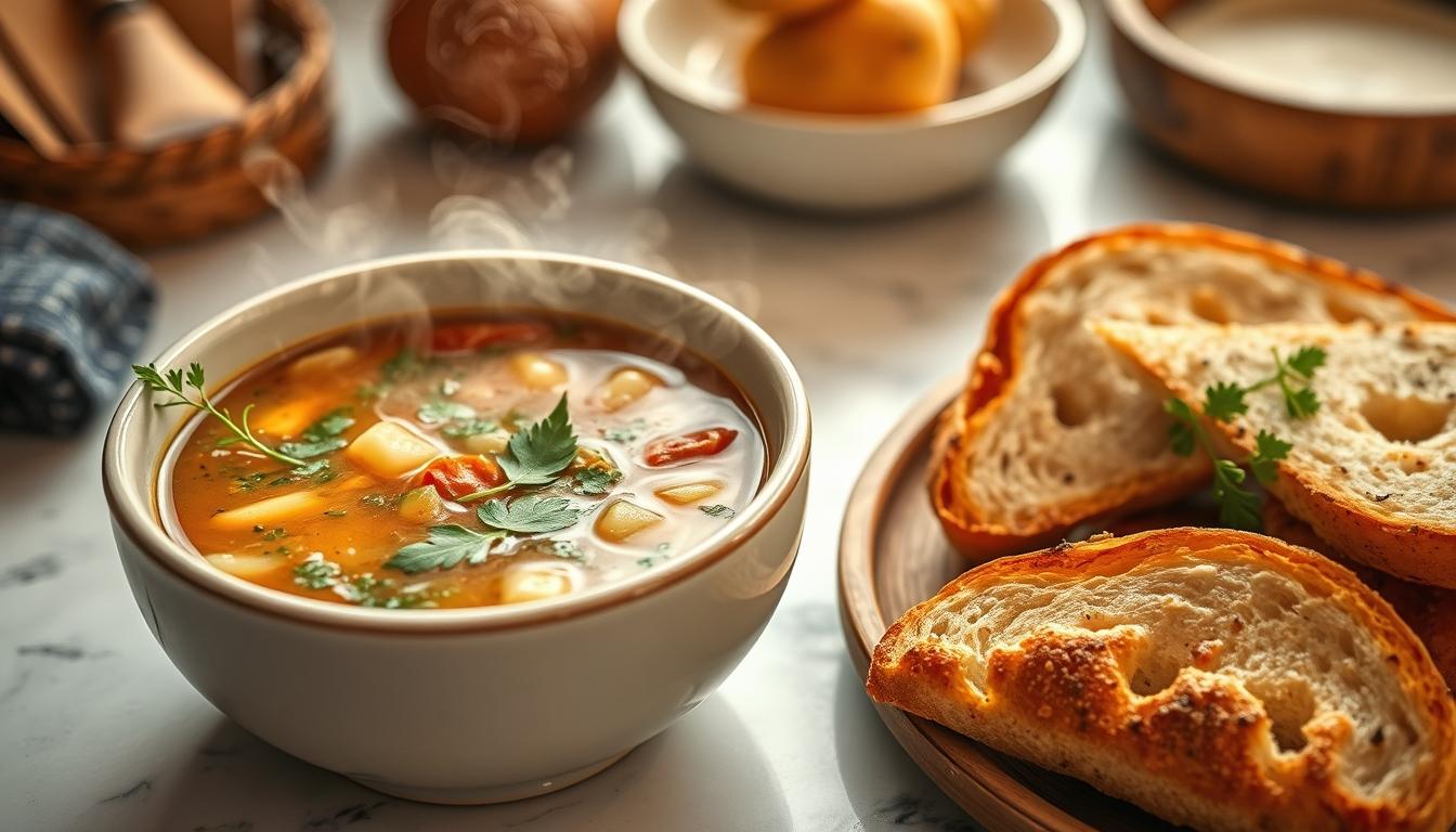 Balanced healthy meal prepared in a home kitchen